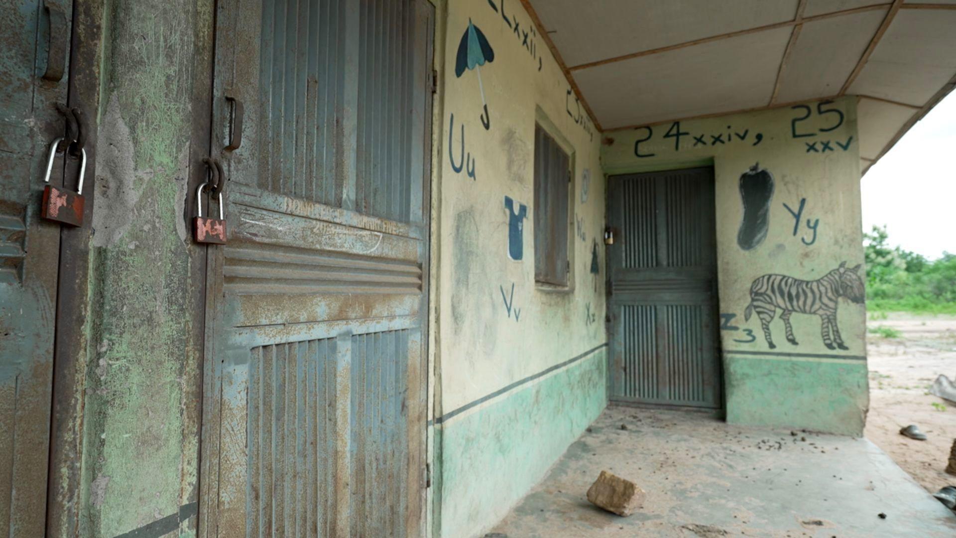 Image caption,A school that was attacked in Oyo state in May was closed for months afterwards