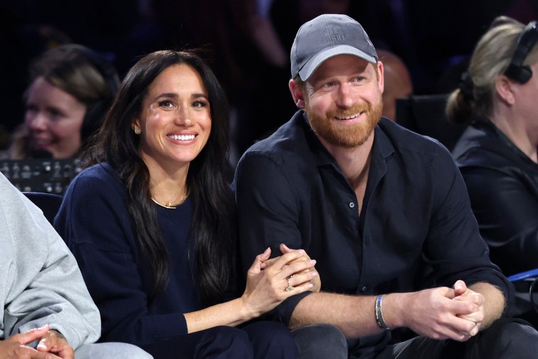 Harry and Meghan in Inglewood, California, earlier this year.Ronald Martinez / Getty Images