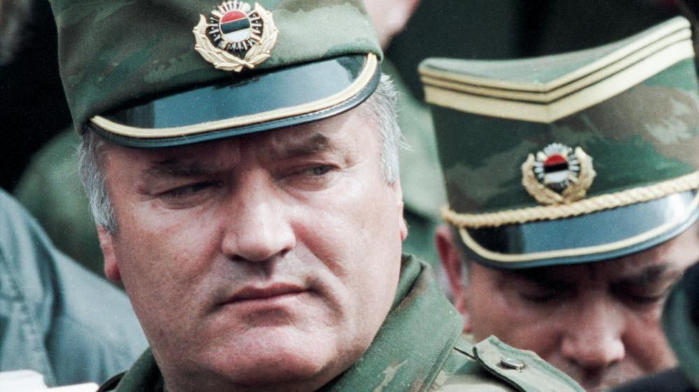 Image caption,Ratko Mladić's troops committed "ethnic cleansing" in Bosnia-Herzegovina in the 1990s