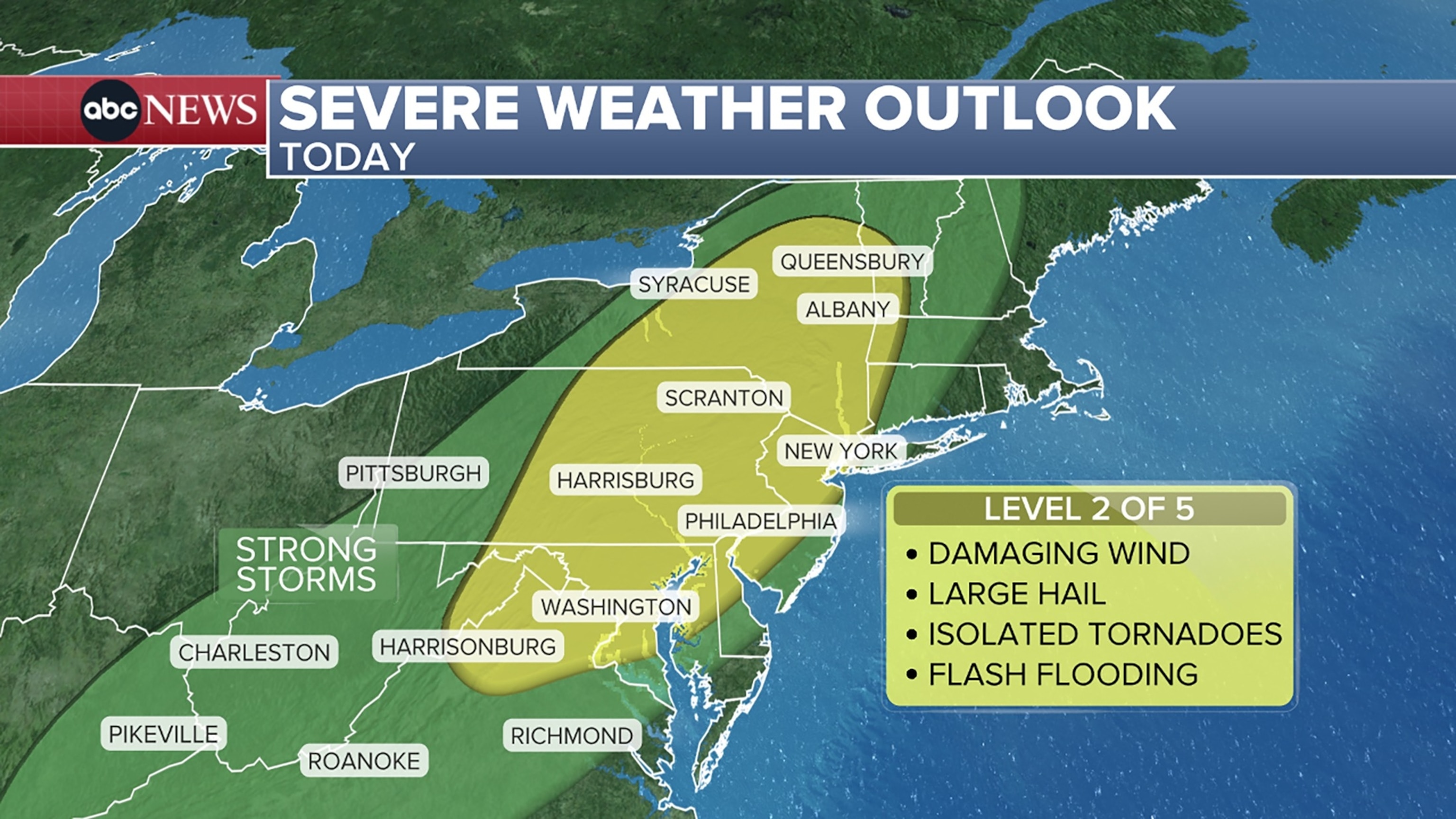 Severe weather outlook.ABC News