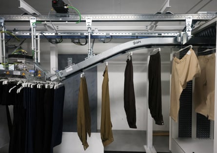 Clothes-sorting by robot.Photograph: Temilade Adelaja/Reuters