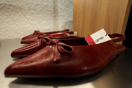 Shoes on sale in Liverpool’s Lefties.Photograph: Temilade Adelaja/Reuters