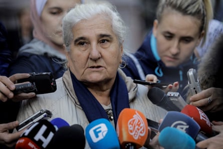 Munira Subašić (pictured in 2019), from the Mothers of Srebrenica group, said she deplored that Mladić’s crimes were still being denied by many Bosnian Serbs.Photograph: Anadolu Agency/Getty