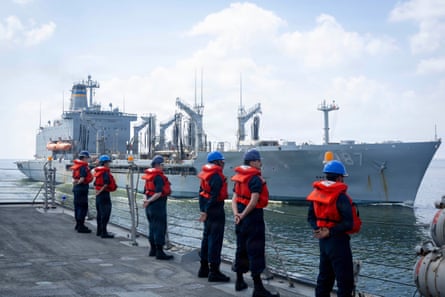 US navy sailors on 3 March 2026 in the Mediterranean Sea.Photograph: US navy/Getty Images