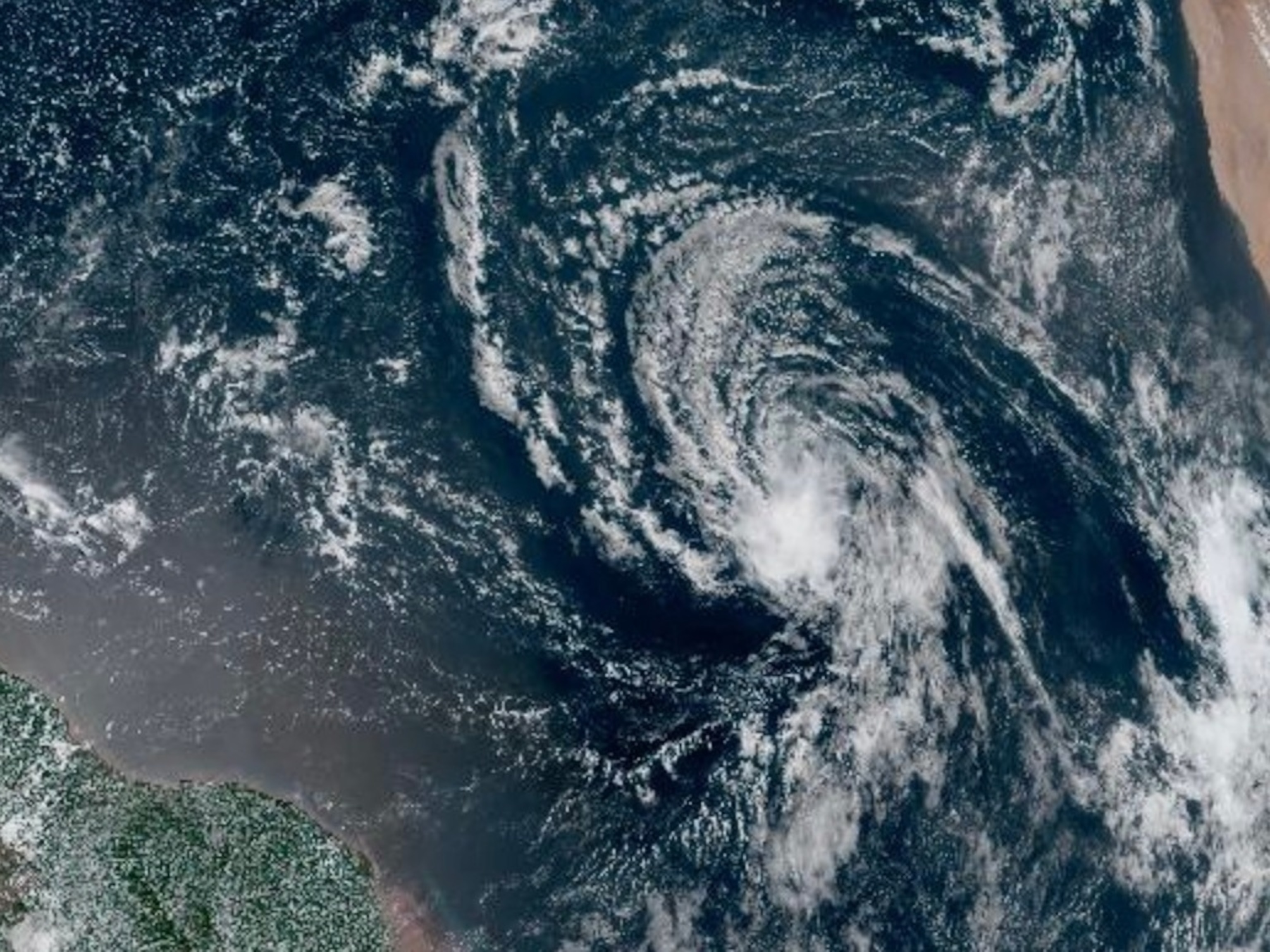 In this satellite image, Tropical Storm Dolly is shown.NOAA