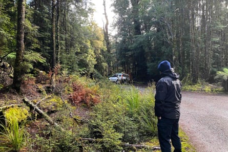 The car of then-missing Belgian tourist Celine Cremer in northwest Tasmania in 2023.Photograph: Tasmania police/AFP/Getty Images