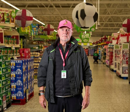Allan Leighton embraces World Cup fever. He said growth had been led by food, sales of which were up 0.7% at established stores during a seven-week period.Photograph: Christopher Thomond/The Guardian