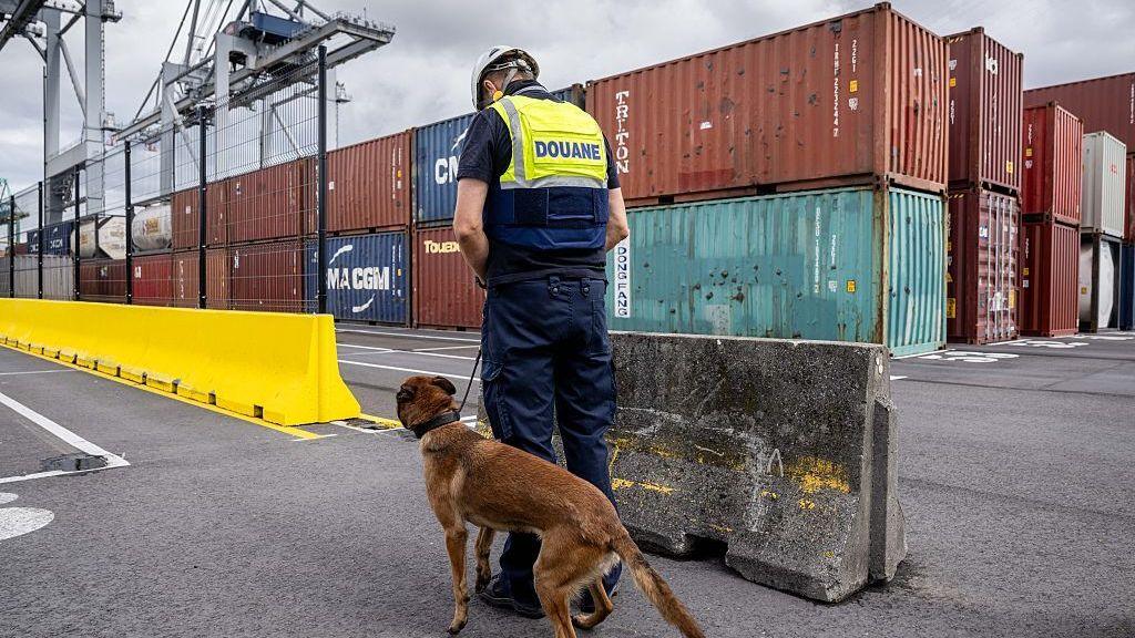 Image caption,Antwerp has seen record seizures on drugs in recent years