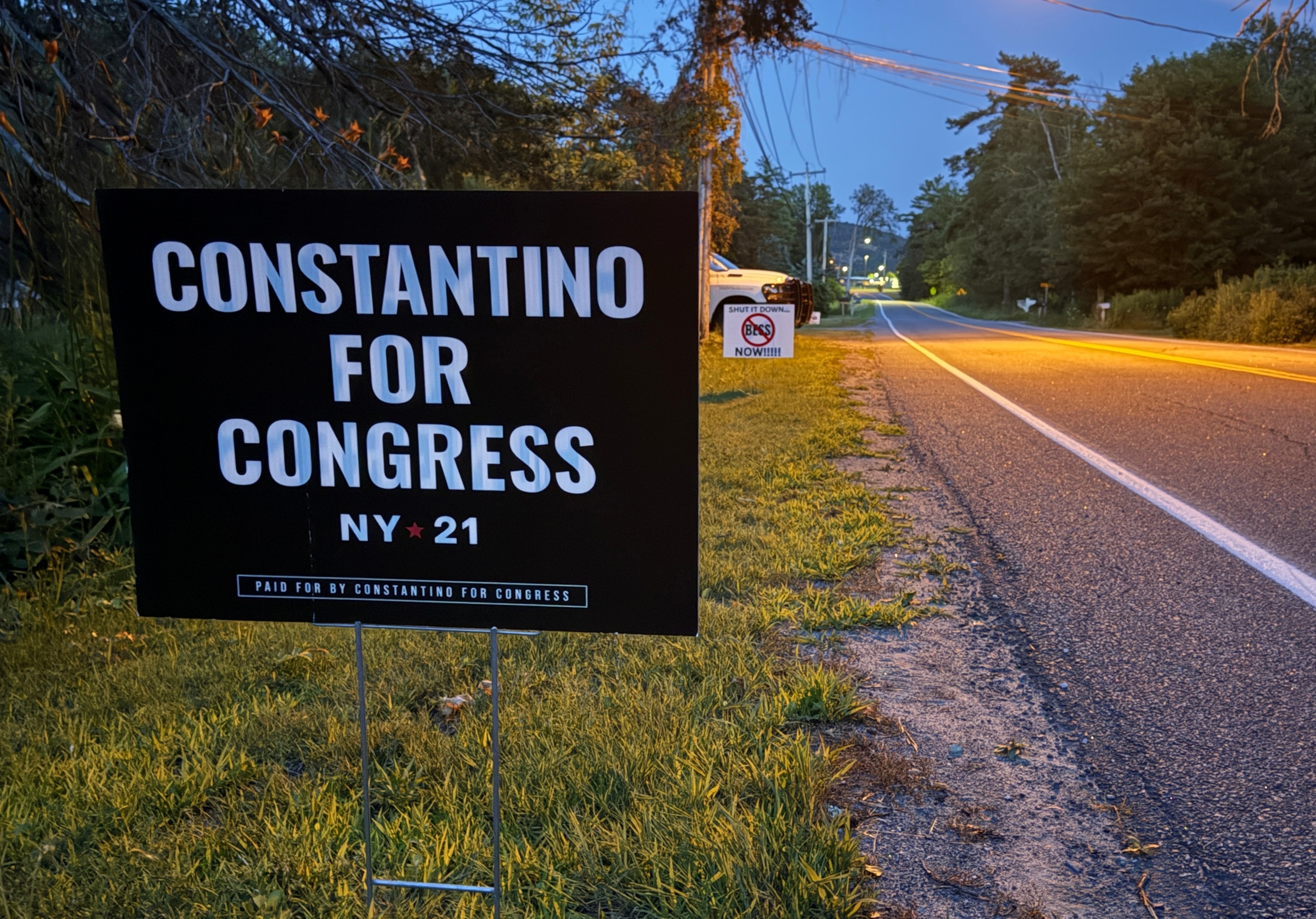 A sign in support of Anthony Constantino in Ticonderoga, New York.Jared Kofsky/ABC News