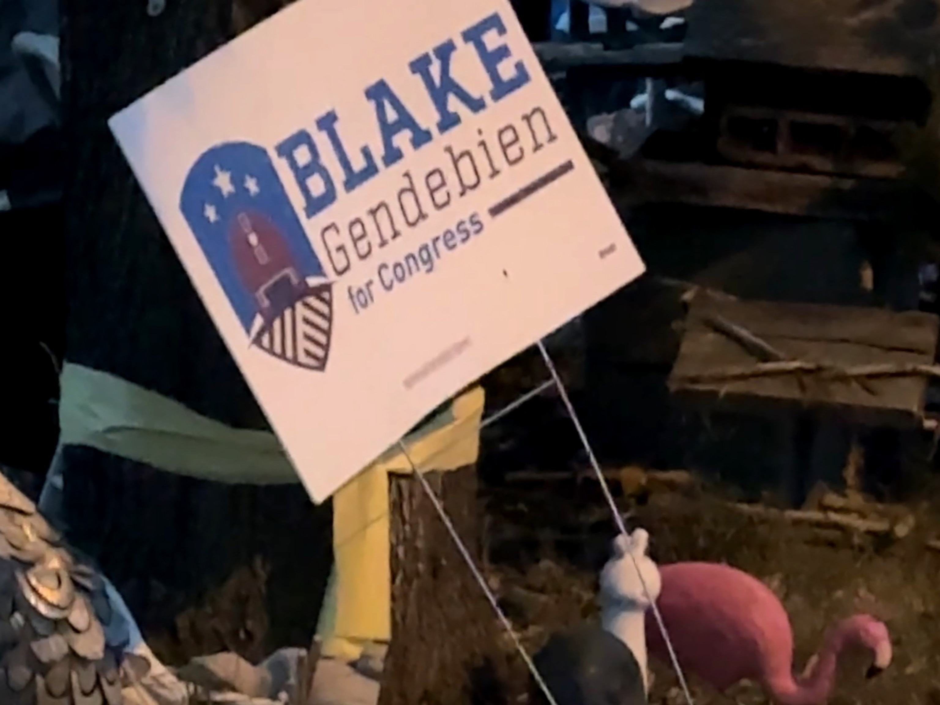 A sign in support of Blake Gendebien in Ticonderoga, New York.Jared Kofsky/ABC News