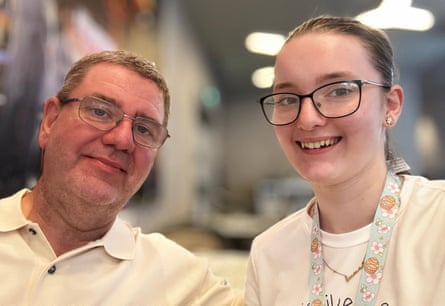 Shane Jarman and his daughter, Emma, now 18, today.Photograph: Family Handout