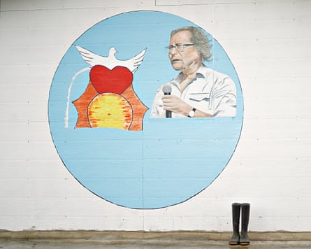One of the works of graffiti in the ZUT painted by the former guerrillas.Photograph: Daniela Díaz/The Guardian