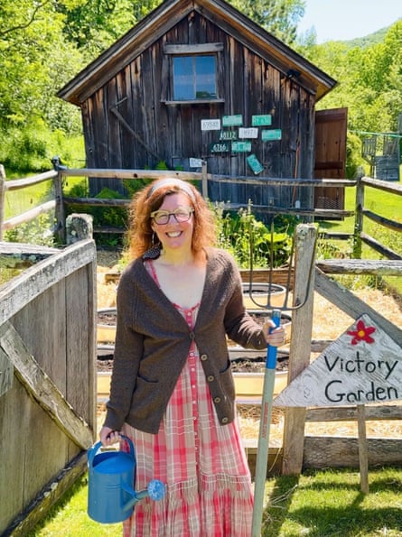 Schaub and her garden.Photograph: Stephen Schaub