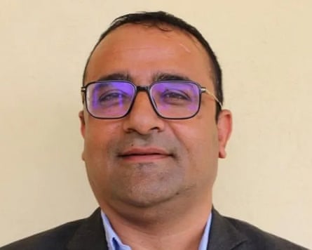Rajendra Dawadi, the headteacher of Tribhuvan Trishuli secondary school in Nuwakot