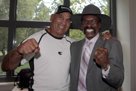 Tony Mundine with former boxer and activist Rubin ‘Hurricane’ Carter in 2010.Photograph: Lee Besford/AAP