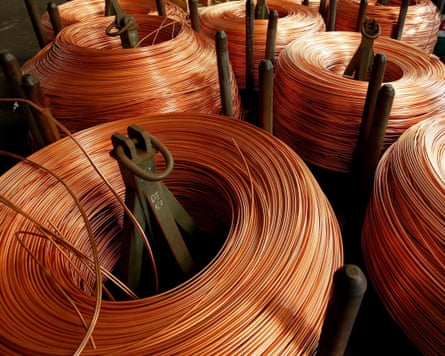 Copper prices have been a beneficiary of the ‘electrification of everything’.Photograph: KHAM/Reuters