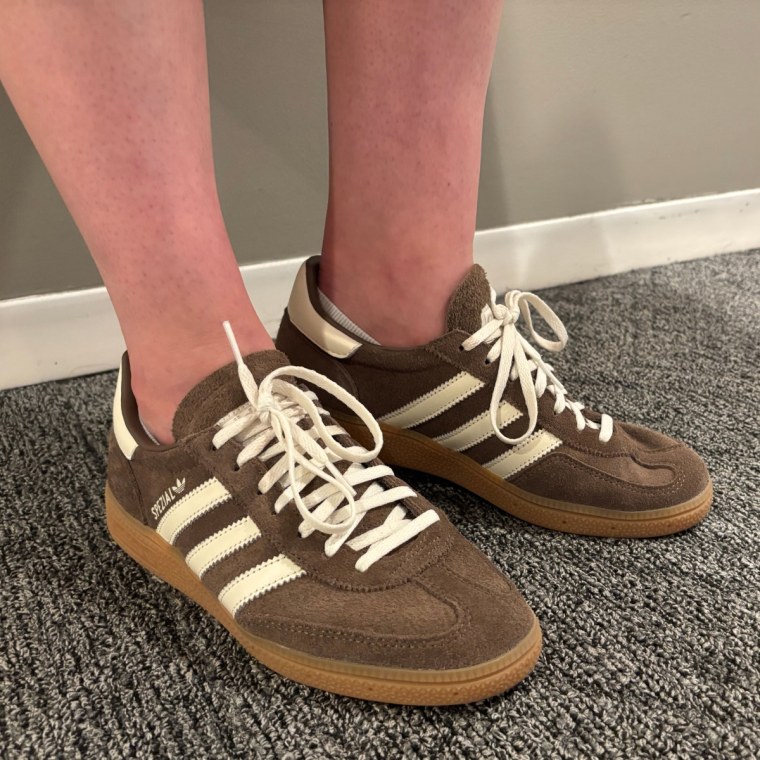 Malin has never been a brown sneaker person, but she’s a big fan of the shade she got these Adidas shoes in — it feels like an elevated neutral she can pair with outfits across seasons.Courtesy of Zoe Malin