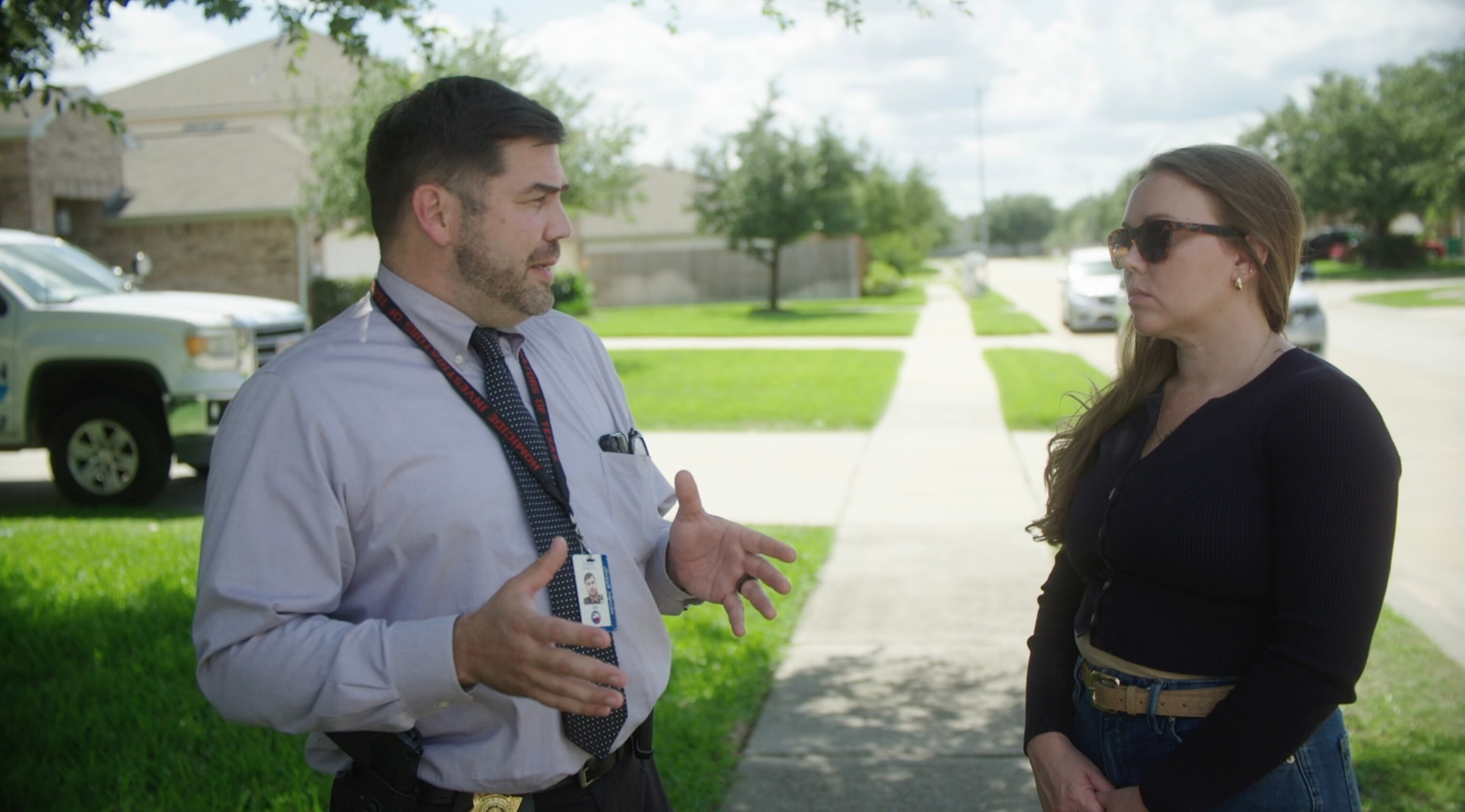 Sgt. Michael Ritchie, of the Harris County Sheriff's Office, tells "Somebody Knows Something" host Kara Robinson Chamberlain about the fatal 2019 shooting of Elizabeth Barraza.ABC News Studios/Freeform