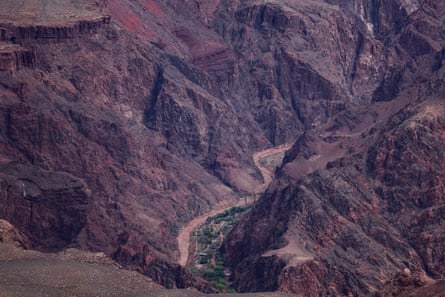 The campsite at Bright Angel Creek corridor is seen from Grand Canyon Village.Photograph: Ian Maule/AFP/Getty Images