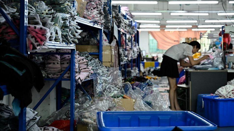 Image caption,Shein is backed by a vast network of factories in China