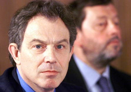 Tony Blair pictured in 2002 at the launch of the Labour government’s child trust funds – labelled ‘baby bonds’ by the media.Photograph: Sean Dempsey/PA