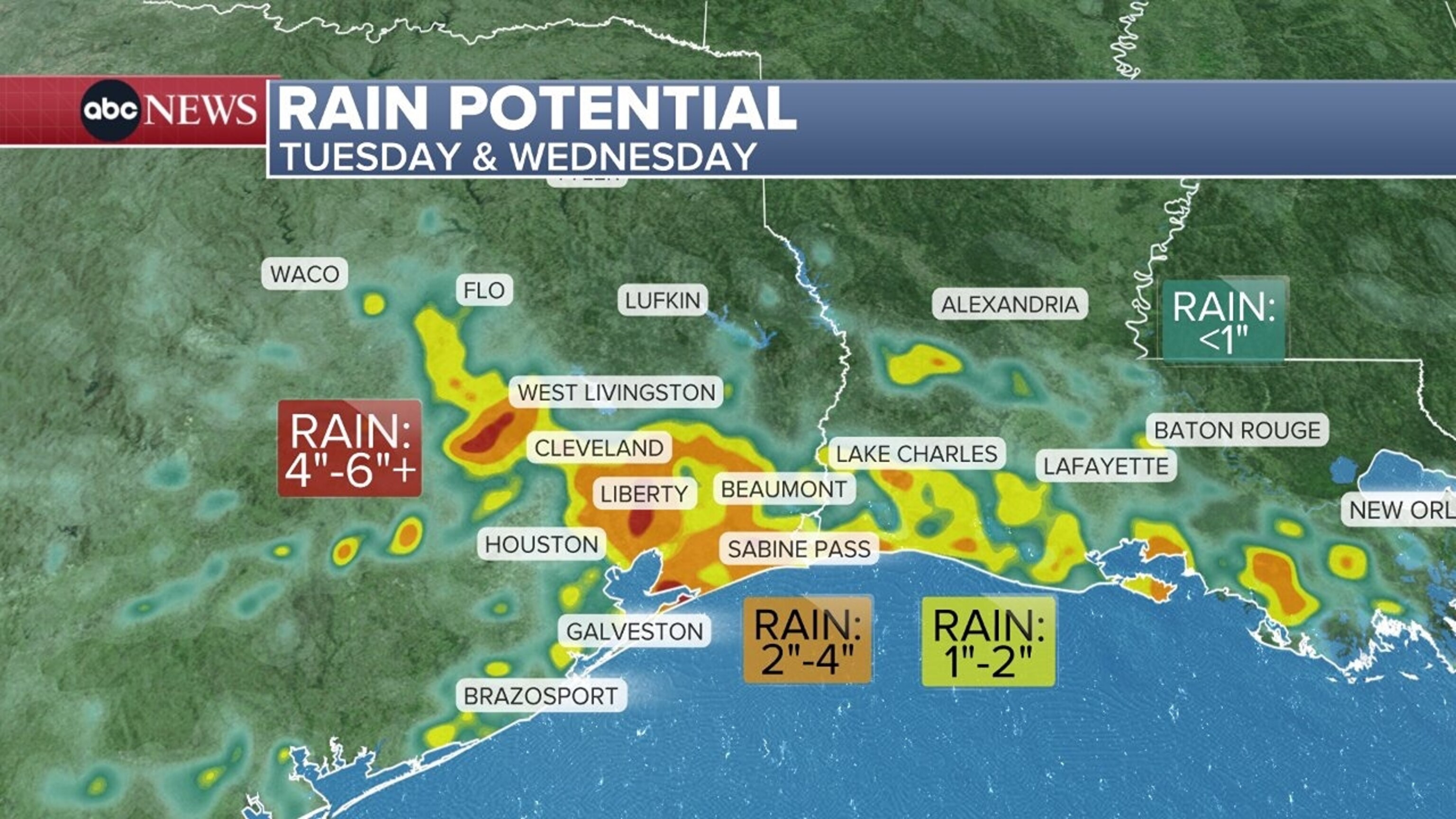 An ABC News graphic shows the forecast on Tuesday, Sept. 1, 2026.ABC News