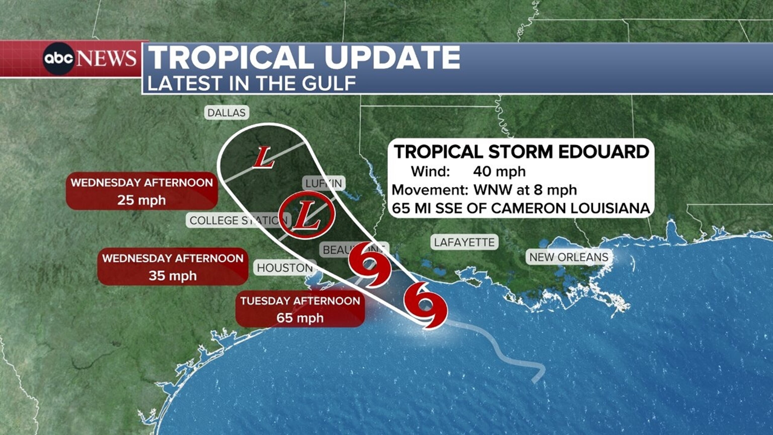 An ABC News graphic shows the forecast on Tuesday, Sept. 1, 2026.ABC News