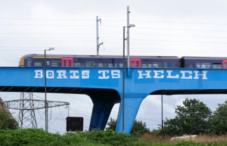 Helch graffiti in Bristol in July 2019 before Boris Johnson’s election as prime minister.Photograph: Mr Standfast/Alamy