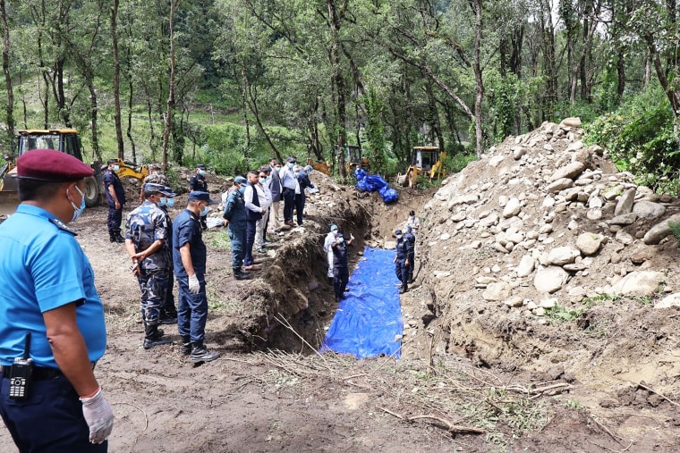 The site where unidentified bodies are being buried in Pokhara, Nepal.Sunil Pandey