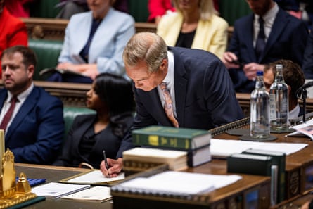 Nigel Farage swears in as Clacton's MP at the House of Commons. He said on Tuesday he planned to spend less time in parliament while he toured the country.Photograph: House of Commons/Reuters