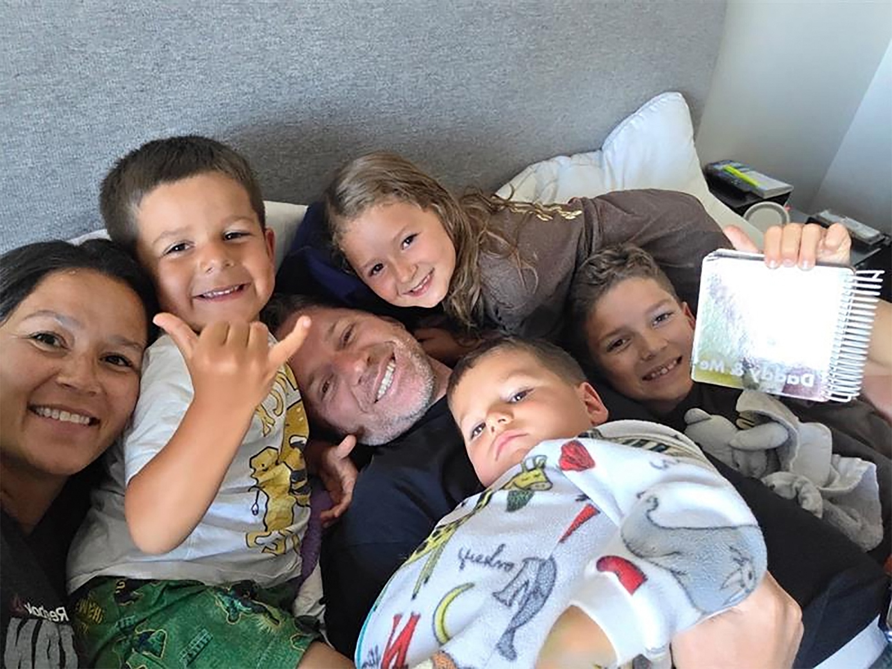 An undated photo of Steve Matheson with his children and wife Abbie.Courtesy of Matheson Family