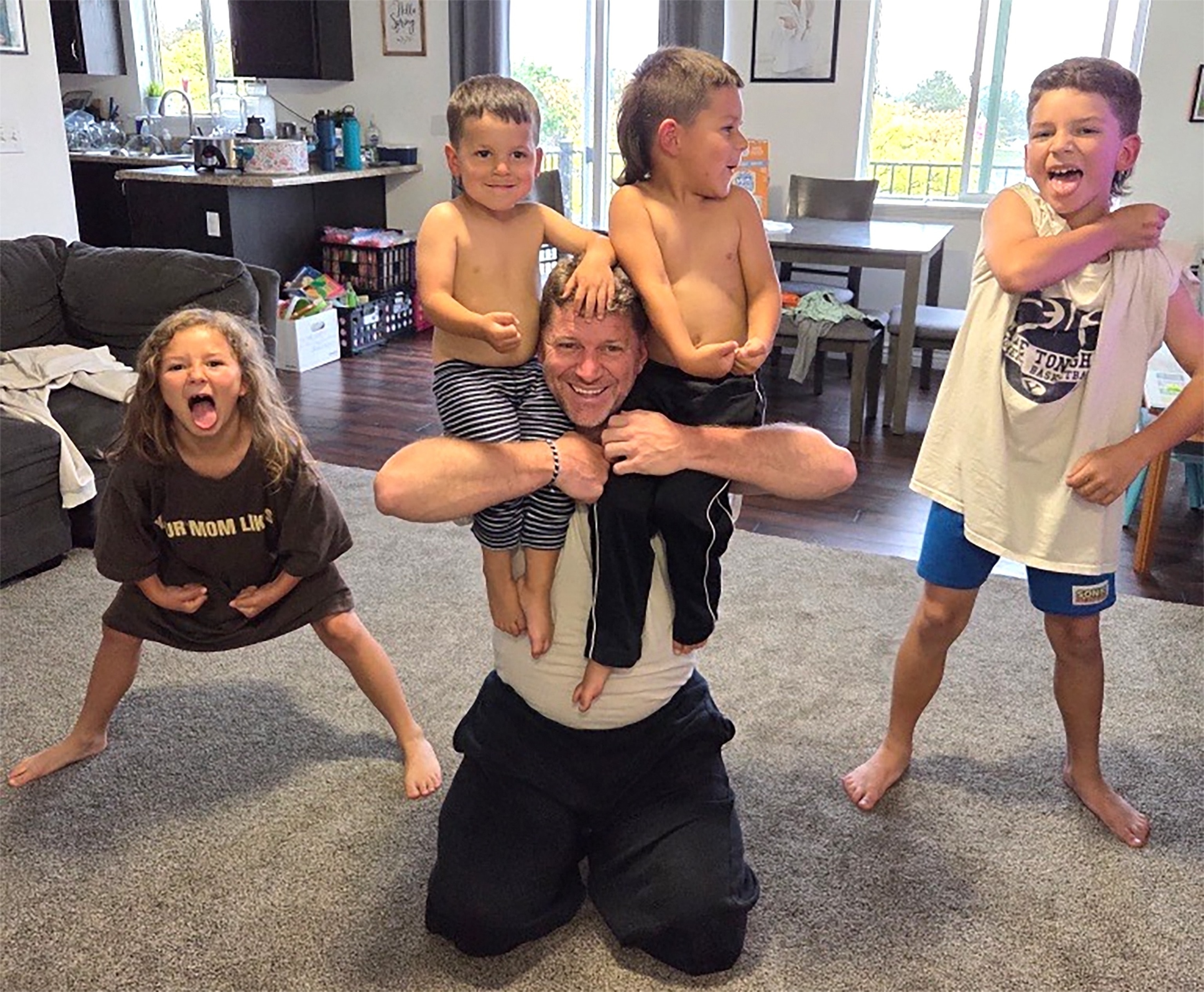 An undated photo of Steve Matheson with his children.Courtesy of Matheson Family
