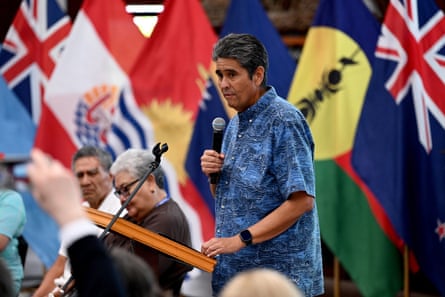 The president of Palau, Surangel Whipps Jr, says the report is ‘a fork in the road moment for the planet’.Photograph: Saeed Khan/AFP/Getty Images