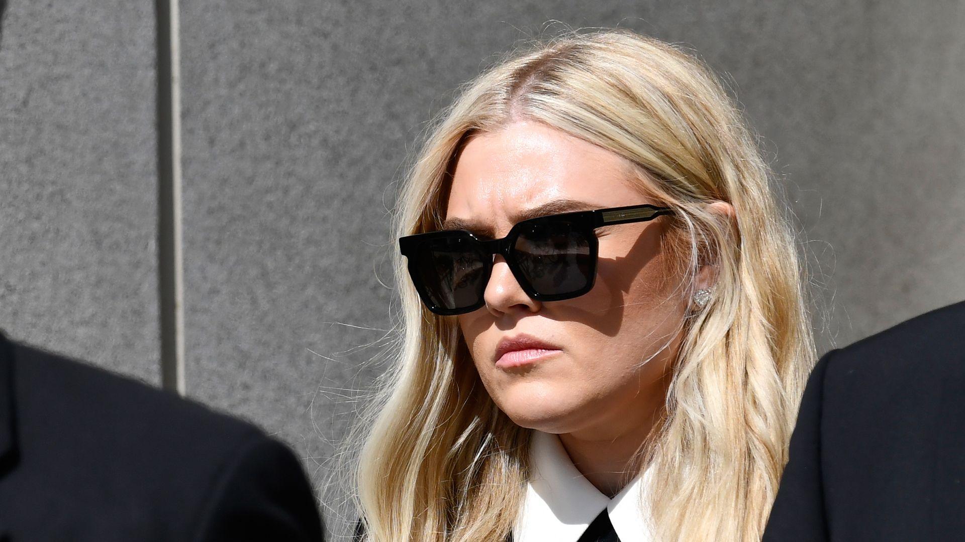 Image caption,Kirk's widow Erika has been at the court hearings