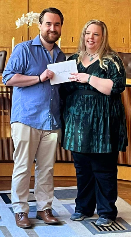 Caroline and John married recently in Sweden.Photograph: John Sellers