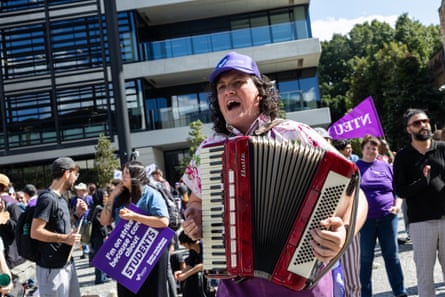 Staff want AI protections that ensure ‘the tech is serving our purpose, rather than us serving the tech’.Photograph: Blake Sharp-Wiggins/The Guardian