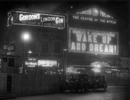 Electric signs outside the London Pavilion in Piccadilly Circus, July 1929.Photograph: J Gaiger/Getty Images