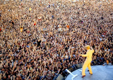 Sound and vision … David Bowie on stage at the Serious Moonlight tour in 1983, a scene from David Bowie: Unseen Unheard.Photograph: Denis O’Regan