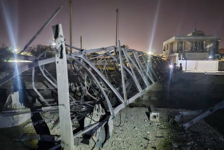 A separate strike on Kuhestak hit a communications tower about 150 metres from the home where the wedding was being held.Photograph: Masoud Mohammadi/AP