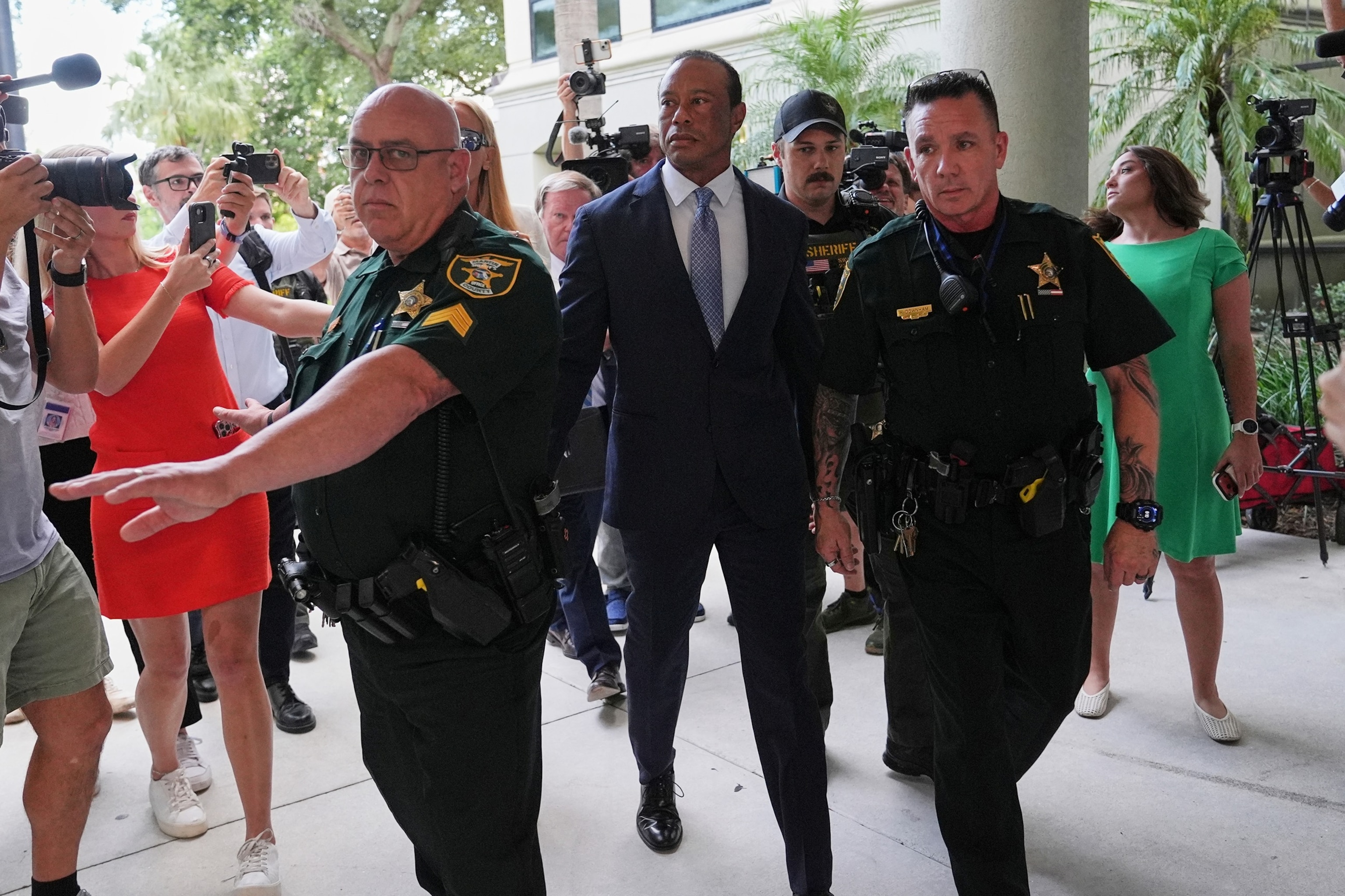 Golfer Tiger Woods arrives for a plea conference hearing in a DUI case stemming from a rollover crash in Florida in March, Sept. 2, 2026, in Stuart, Fla.Lynne Sladky/AP Photo