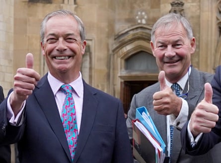 Nigel Farage appeared to rule out a reconciliation with Restore Britain, led by the former Reform UK MP Rupert Lowe, right.Photograph: Maja Smiejkowska/PA