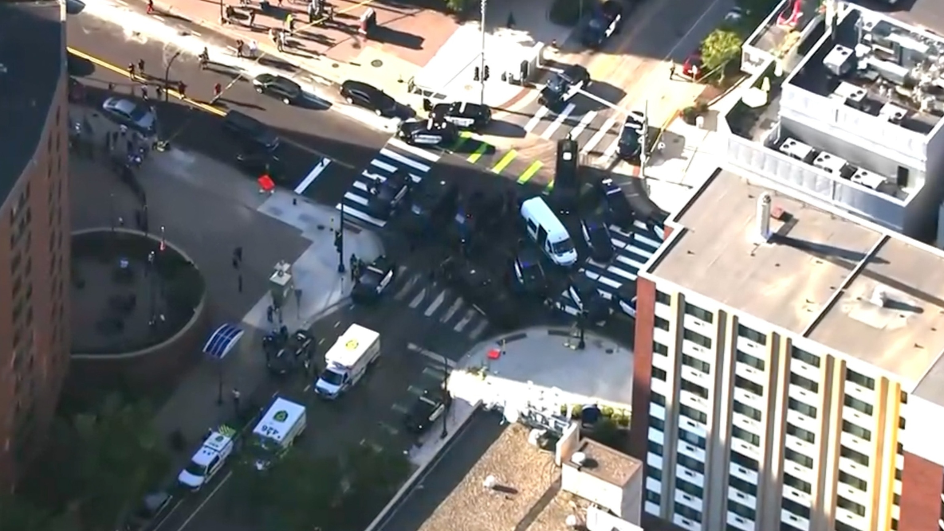 Authorities respond to a shooting in downtown Minneapolis, Sept. 2, 2026.KSTP