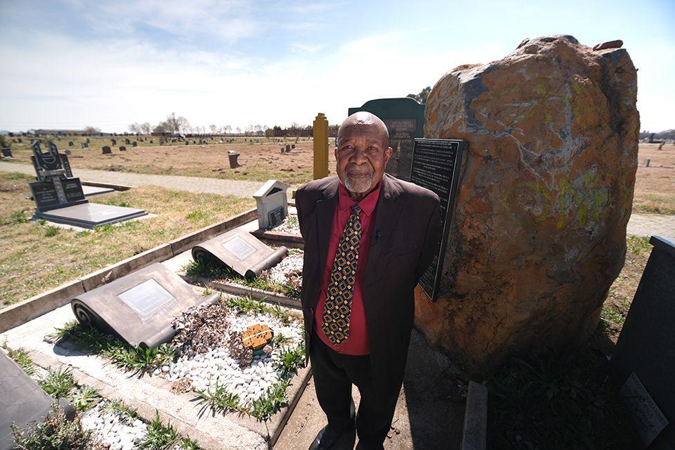 Image caption,Larazus Magotsi witnessed police shooting at some who were trying to get up from the ground