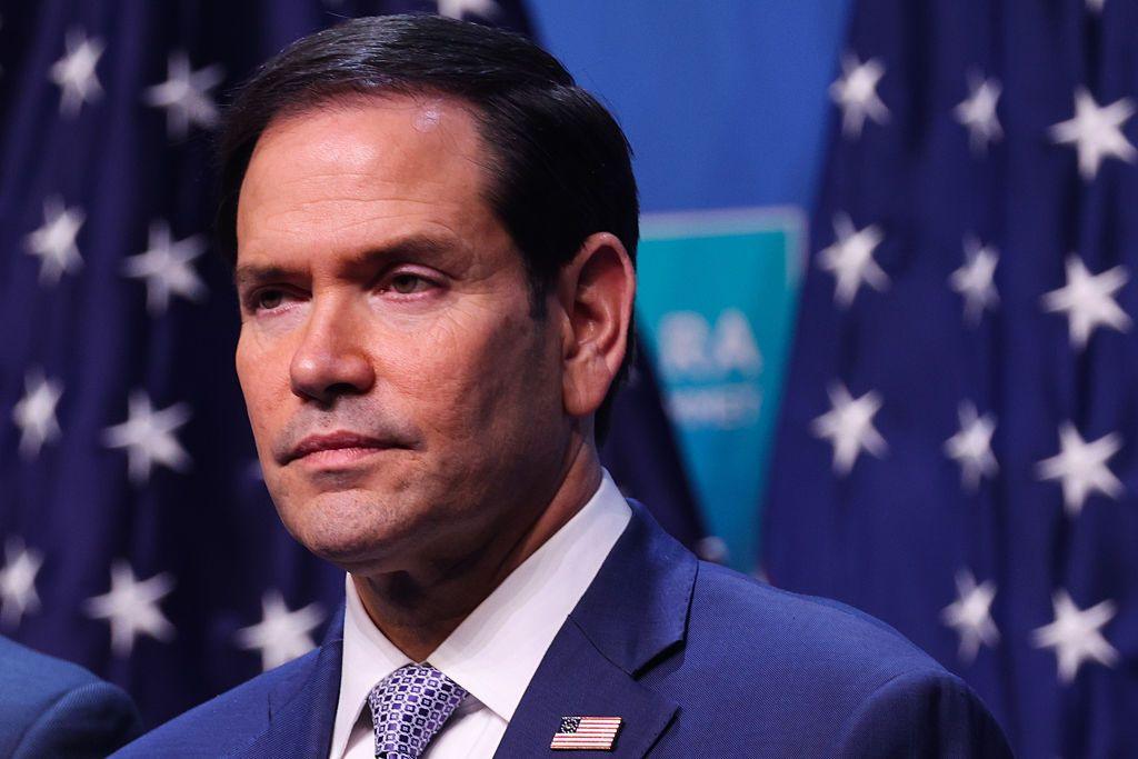 Image caption,Secretary of State Rubio defended the partnership with Betancourt