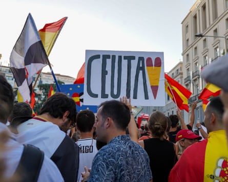 A protest against the Spanish government’s handling of the recent border breach at Ceuta.Photograph: Francesco Militello Mirto/NurPhoto/Shutterstock