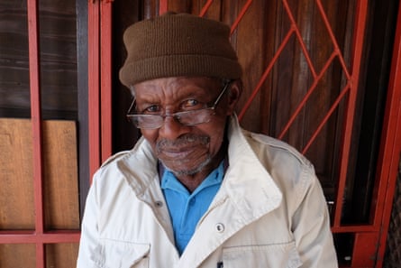 Abraham Mofokeng, who was shot in the foot and back during the Sharpeville massacre on 21 March 1960.Photograph: Rachel Savage/The Guardian
