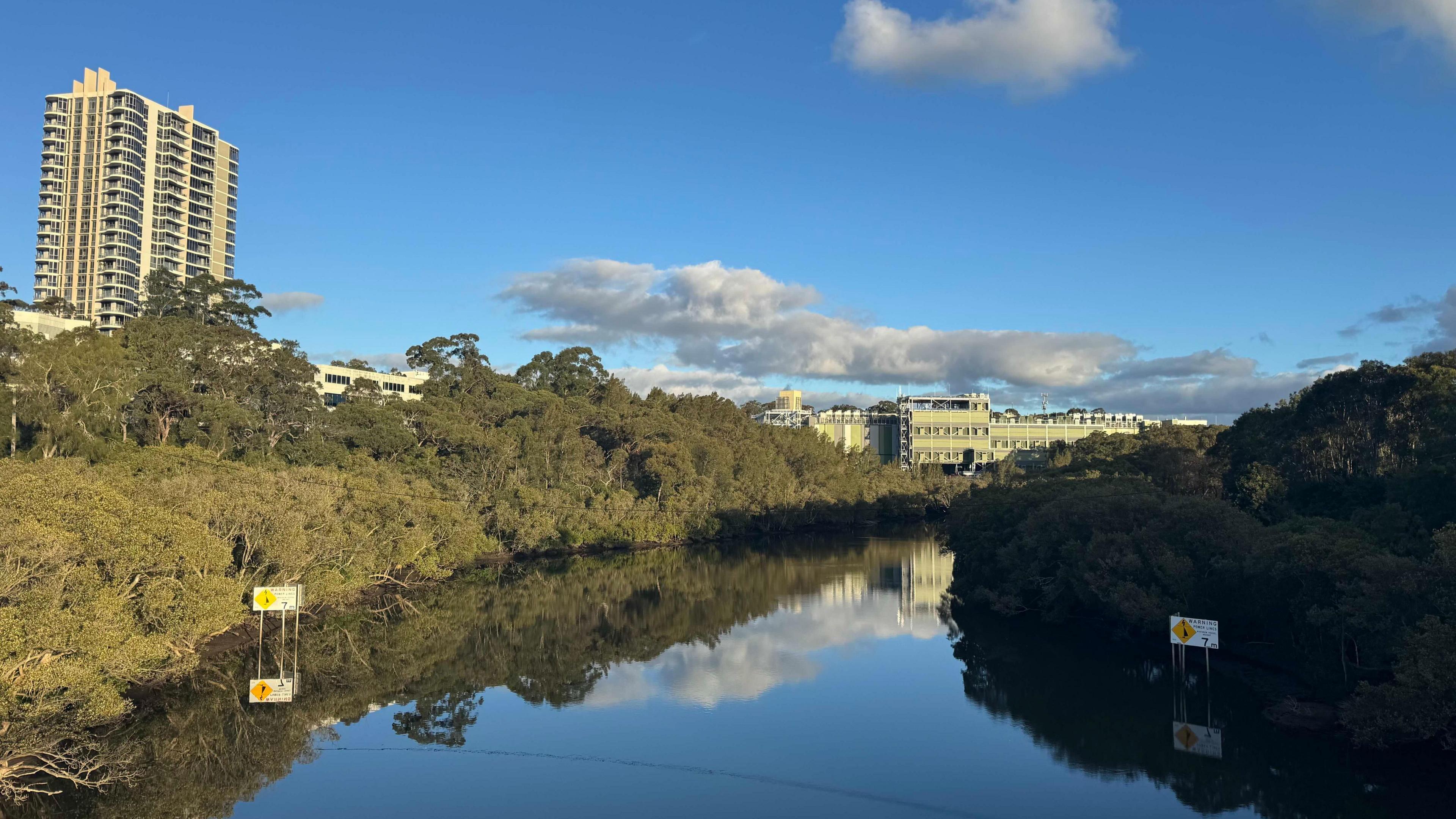 Image caption,Residents in Sydney's lower north shore fear the national park and river will be affected by a new cluster of data centres