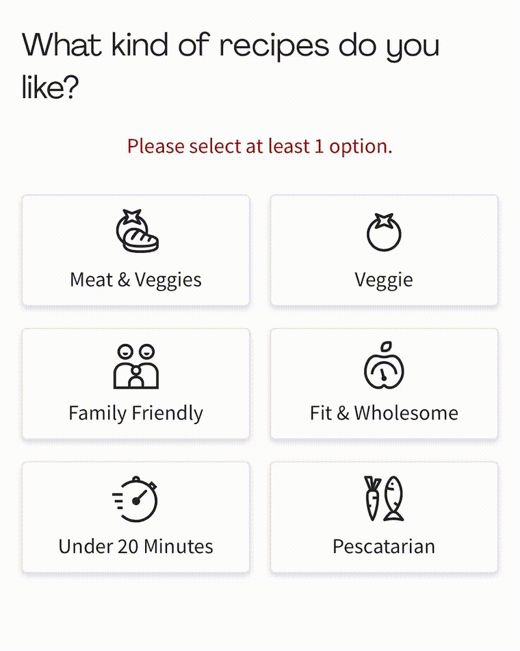 During the sign-up process, you can choose your dietary preferences, serving size and the number of meals you want per week. Your final price will depend on your choices.Hello Fresh