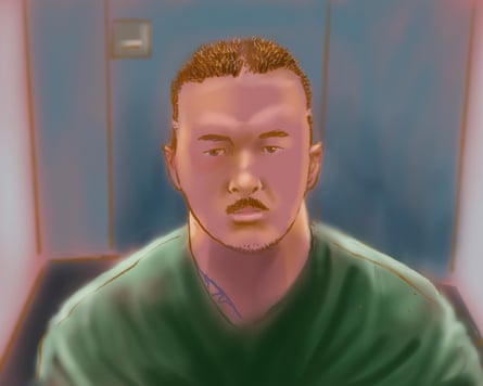 A court sketch of Daniel Billings.Photograph: Rocco Fazzari/AAP