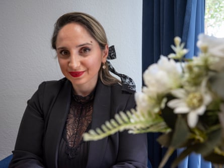 Ketevan Asatiani-Hermann says Saxony-Anhalt is dependent on migrants and it is ‘absolutely necessary’ they stay. Photograph: Christian Jungeblodt/The Guardian